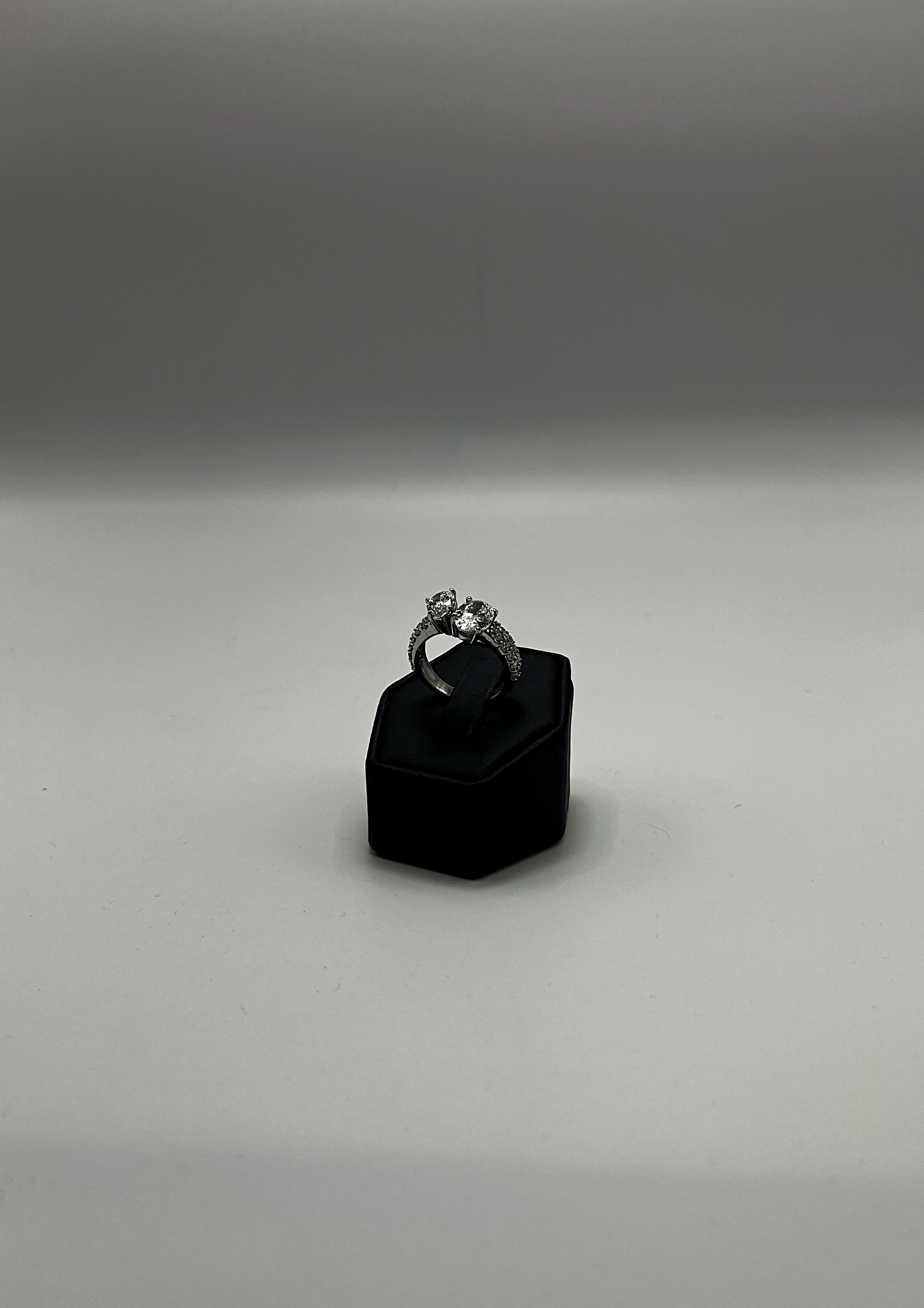 Handmade 18Kt White Gold Two-Stone Diamond Ring by Gianni Sechini – Lab-Grown Brilliance