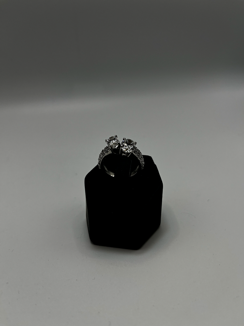 Handmade 18Kt White Gold Two-Stone Diamond Ring by Gianni Sechini – Lab-Grown Brilliance