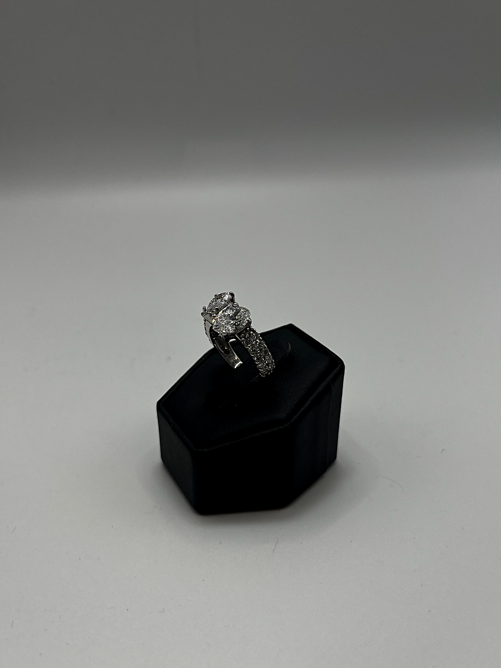 Handmade 18Kt White Gold Two-Stone Diamond Ring by Gianni Sechini – Lab-Grown Brilliance