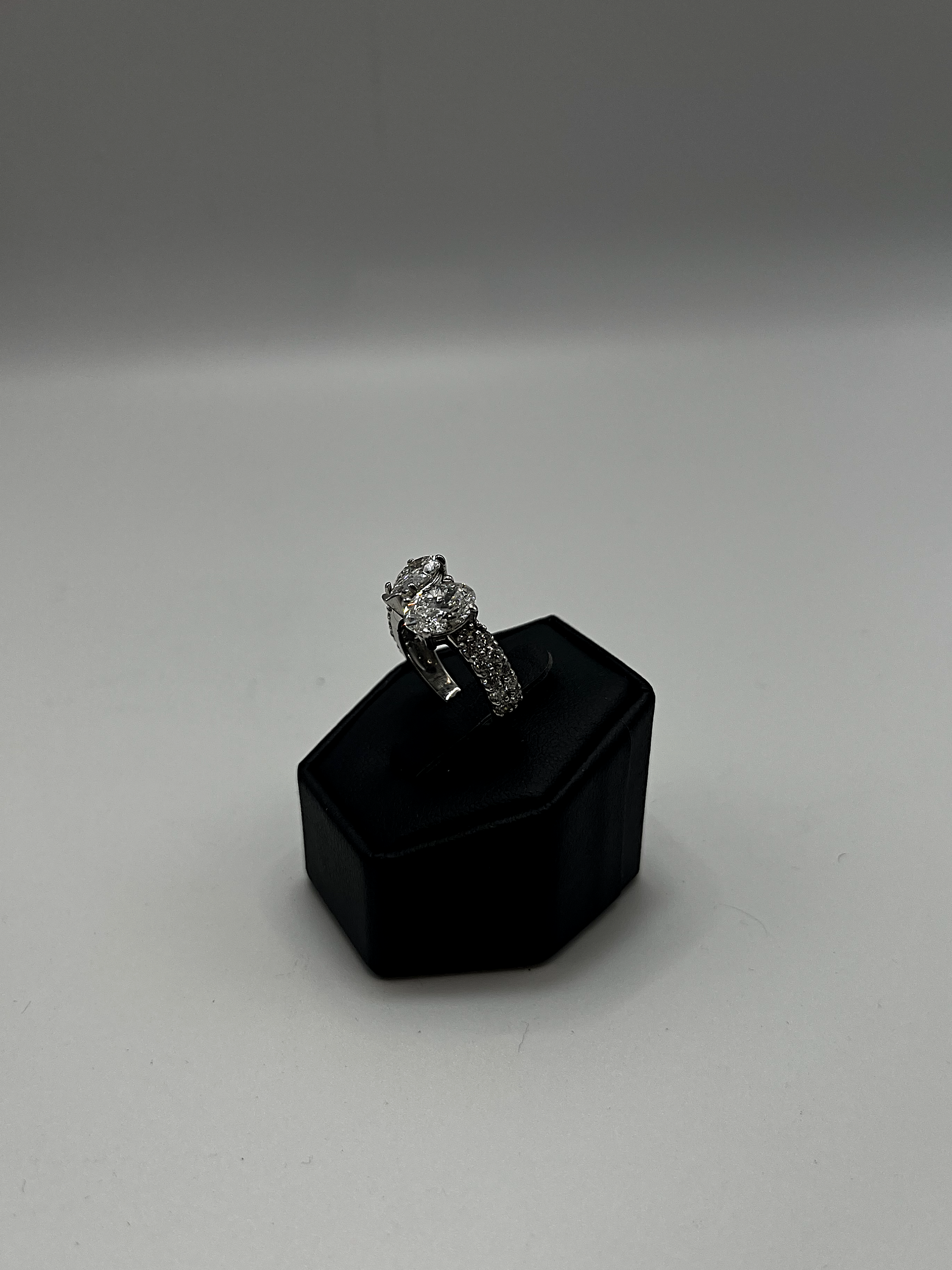 Handmade 18Kt White Gold Two-Stone Diamond Ring by Gianni Sechini – Lab-Grown Brilliance