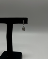 Handmade 18Kt White Gold Mixed-Cut Diamond Teardrop Drop Earrings by Gianni Sechini – 1.38 CT G/VS1 Diamonds