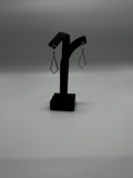 Handmade 14Kt White Gold Diamond Open Geometric Drop Earrings by Gianni Sechini – 0.16 CT G/VS1 Diamonds