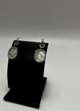 Handmade 18Kt White Gold Mother-of-Pearl & Diamond Drop Earrings by Gianni Sechini – 1.25 CT Diamonds