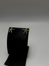 Handmade 18Kt Yellow Gold Diamond Starfish Stud Earrings by Gianni Sechini – 0.69 CT G/VS1 Diamonds