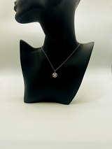 Ruby & Diamond Clover Pendant Necklace in 18K White Gold by Gianni Sechini