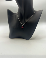 Ruby & Diamond Pendant Necklace in 18K White Gold by Gianni Sechini