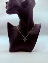 Handmade 14Kt Gold Pave Diamond Stingray Pendant Necklace by Gianni Sechini – 0.60 CT White & Brown Diamonds