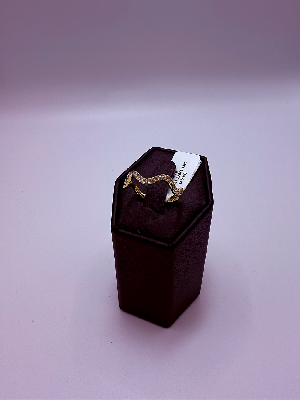 Handmade 14Kt Yellow Gold Wavy Diamond Ring by Gianni Sechini – 0.28 CT G/VS1 Diamonds