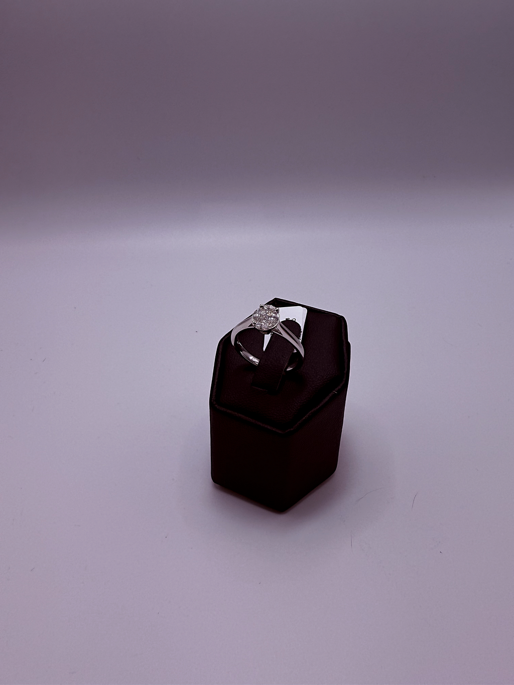 Handmade 18Kt White Gold Diamond Halo Cocktail Ring by Gianni Sechini – 0.43 CT Princess & Marquise Diamonds