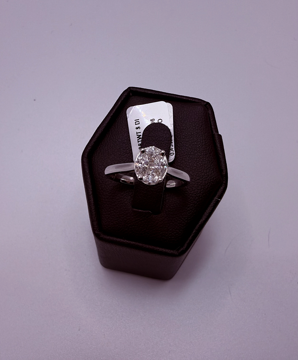 Handmade 18Kt White Gold Diamond Halo Cocktail Ring by Gianni Sechini – 0.43 CT Princess & Marquise Diamonds