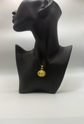 Handmade 18Kt Gold Bee Medallion Pendant Necklace by Gianni Sechini – 0.12 CT Diamonds