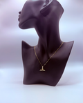 Handmade 18Kt Gold Diamond Whale Tail Pendant Necklace by Gianni Sechini – 0.12 CT G/VS1 Diamonds