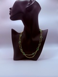 Handmade 18Kt Gold Emerald Multi-Chain Necklace by Gianni Sechini – 24.72 CT Natural Emeralds