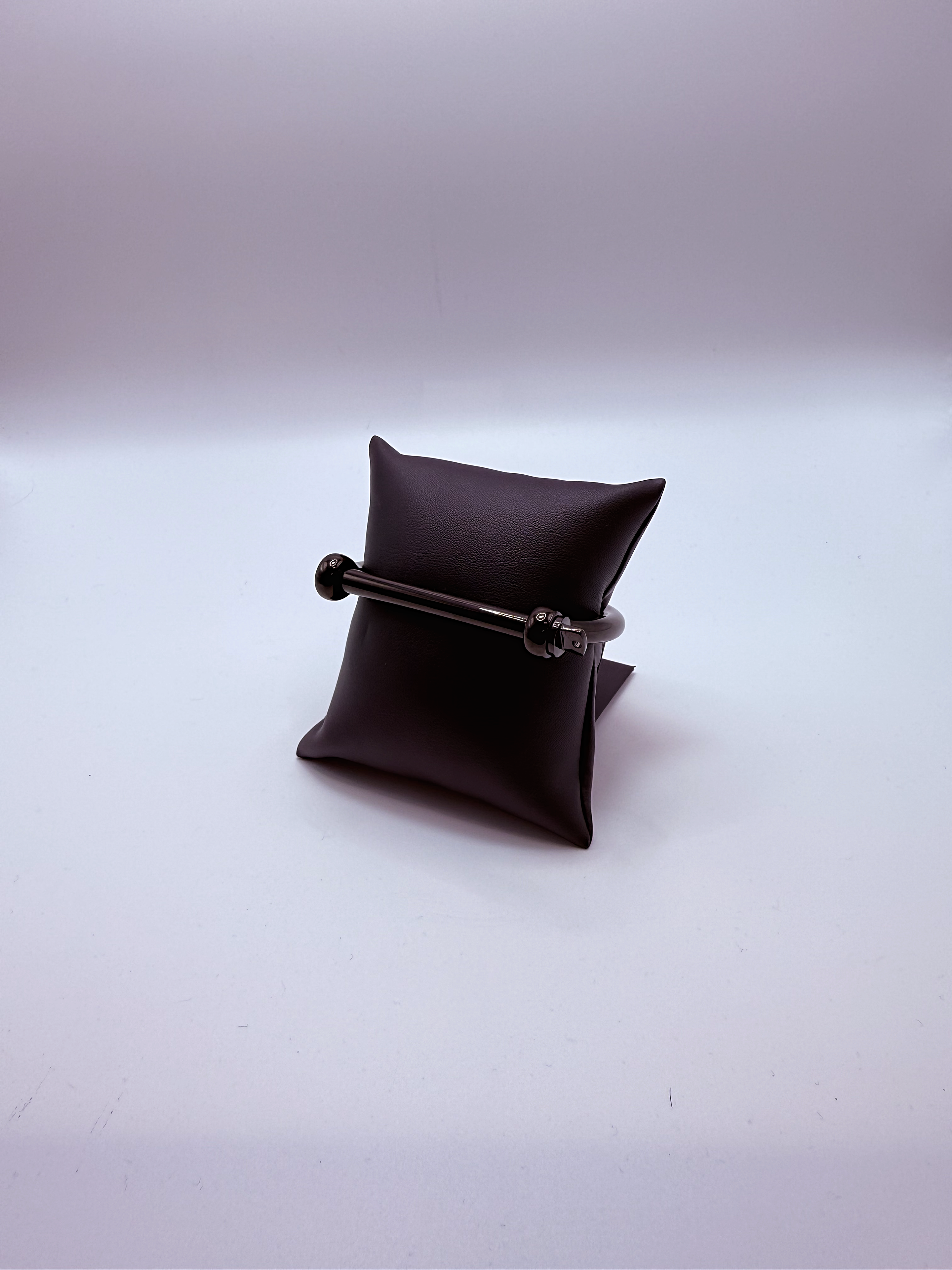 Elegatto Black Bar Cuff Bracelet by Gianni Sechini