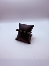 Elegatto Black Bar Cuff Bracelet by Gianni Sechini