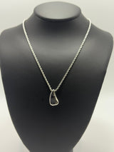 Teardrop Pendant Necklace – Stainless Steel by Gianni Sechini