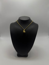 Gold Teardrop Pendant Necklace – Stainless Steel Gold Plated by Gianni Sechini