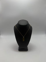 Dog Tag "Love in My Heart" Pendant Necklace in 18K Yellow & White Gold by Crivelli