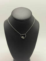 Heart "Sisters" Diamond Pendant Necklace in Sterling Silver by Gianni Sechini