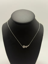 Graduating Diamond Bar Pendant Necklace in 925 Sterling Silver by Gianni Sechini