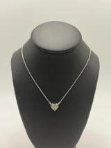 Heart Diamond Pendant Necklace in 14K White Gold by Gianni Sechini