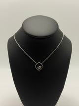 Square Diamond Pendant Necklace in Sterling Silver by Gianni Sechini