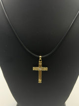 Celtic Cross Pendant Necklace in 14K Yellow Gold by Gianni Sechini