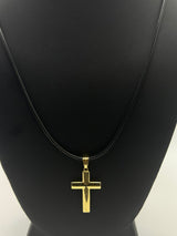 Classic Cross Pendant Necklace in 14K Yellow Gold by Gianni Sechini